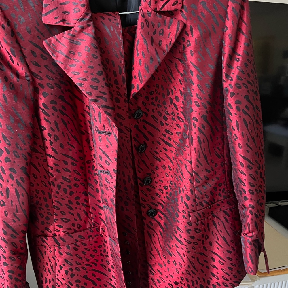 Red Leopard Print Women's Jacket